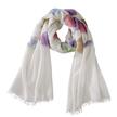 Ancini gestippelde sjaal ‘Aquarel’, crème/pastel