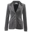 Wasbare fluwelen blazer, zwart/lichtgrijs