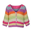 Grofgebreide cardigan van zijde