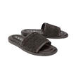 Leren slippers met vlechtmotief