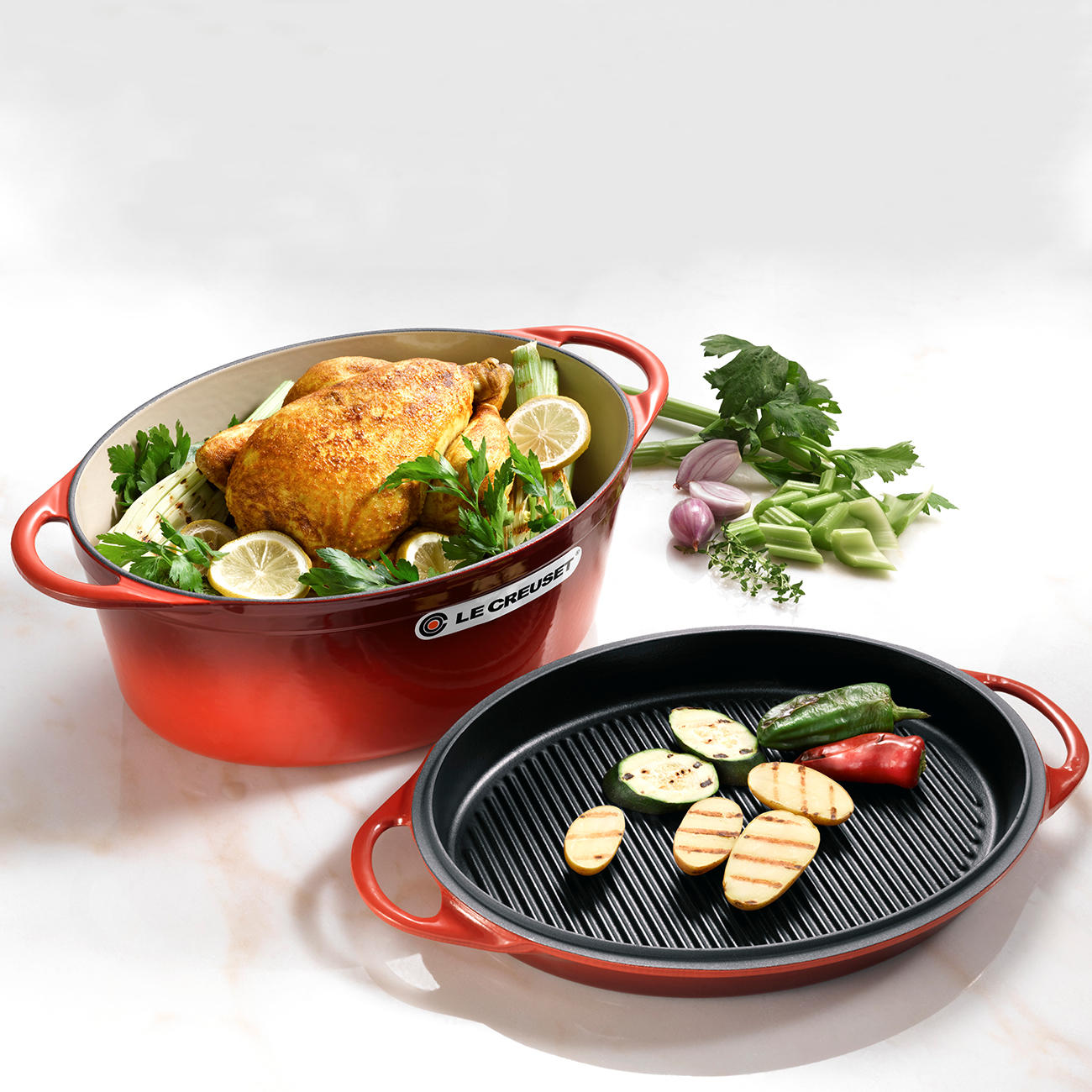 Gietijzeren grillpan le creuset