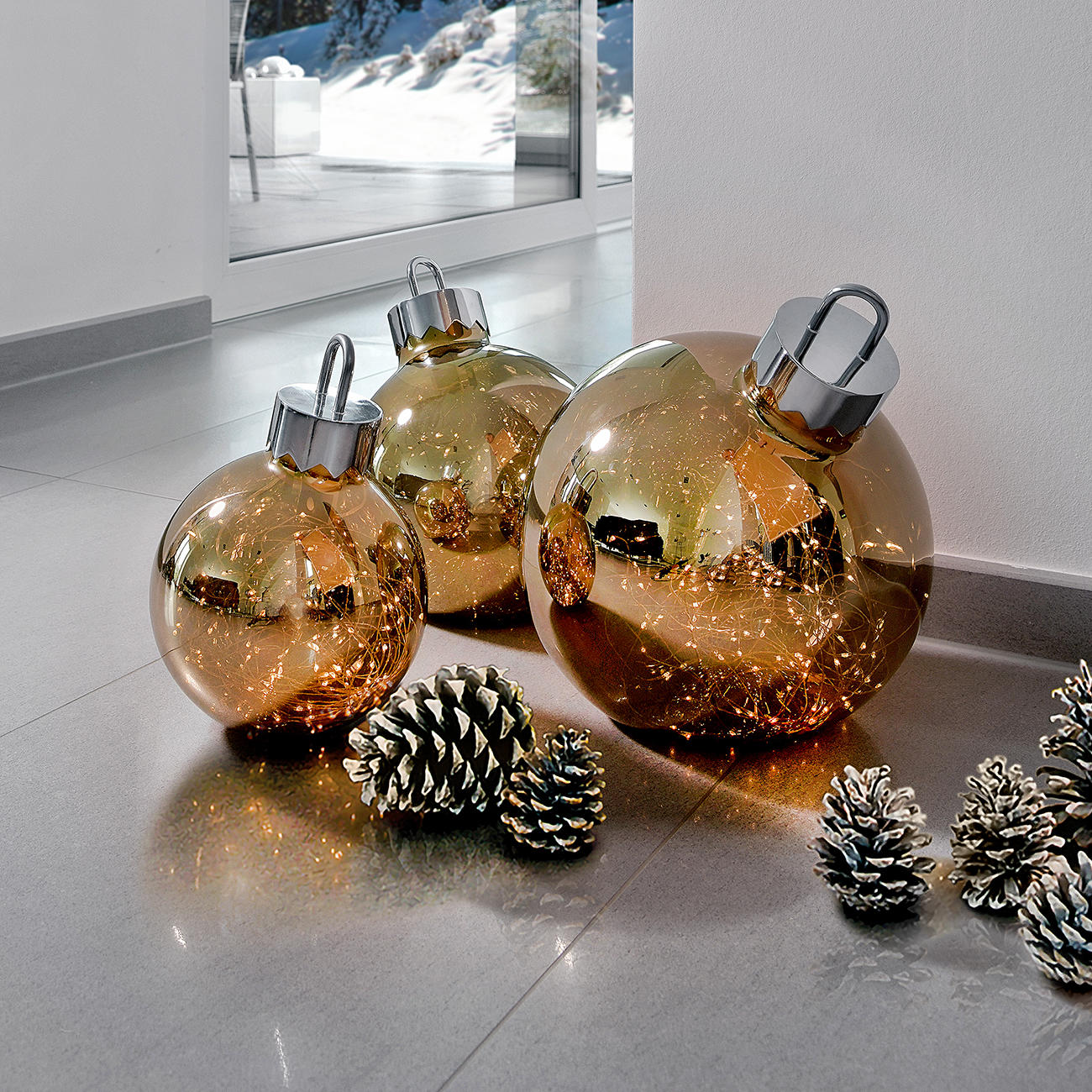 ondeugd Winkelcentrum Citroen Kerstbal met verlichting | 3 Jahre Garantie | Pro-Idee