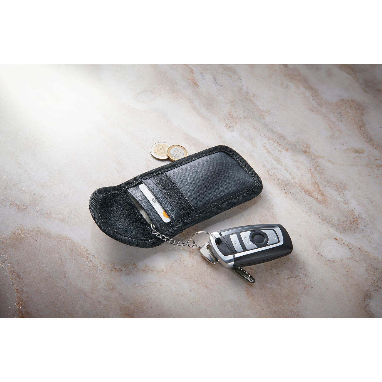 STILORD 'Lenn' Sleuteletui Leer RFID Vintage Sleutelhanger Mini Wallet voor Mannen Vrouwen Kaarthouder Leertasje Faraday Bag Echt Leder, Kleur:zwart STILORD 'Lenn' Sleuteletui Leer RFID Vintage Sleutelhanger Mini Wallet voor Mannen Vrouwen Kaarthouder Leertasje Faraday Bag Echt Leder, Kleur:zwart