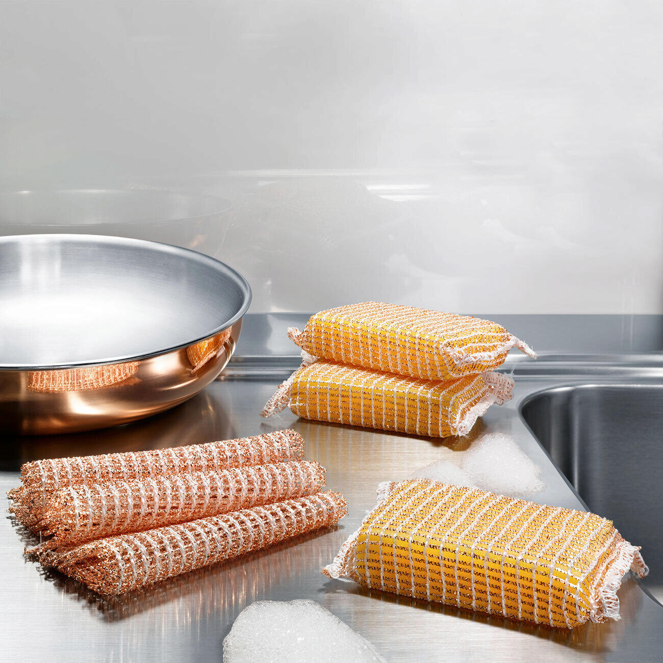 Koperen schuurlap - effectief tegen aangekoekt vuil | | webshop Koperen schuurlap - effectief tegen aangekoekt vuil | | webshop