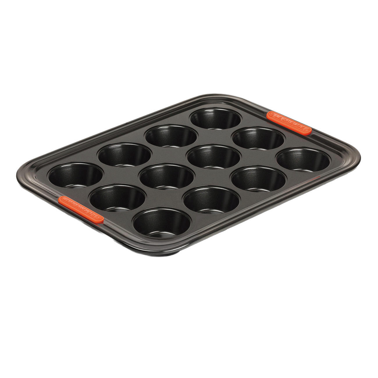 Le Creuset 94101500000000 Hardened Non-Stick Baking Moulds, Round Cake Mold with Bracket, 20 cm, Black