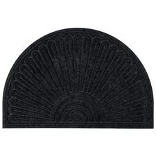 antraciet, halfrond, 60 x 90 cm Halfronde mat van gerecycled rubber, antraciet, met een elegant ontwerp.