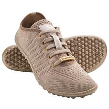 goud Barfuß-leguano Sneaker in beige met goudkleurige veters.