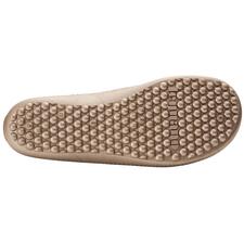 goud Onderkant van een beige Barfuß-leguano® sneaker met antislipprofiel.