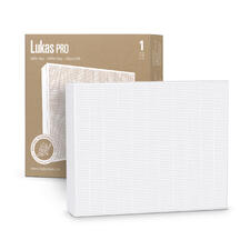 Lukas Pro HEPA-filter in een witte verpakking.