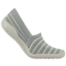 salie/beige Salie/Ecru zomerhuissokken met fijne strepen