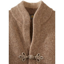 taupe Mirabell Softwalk-jacket met zachte stof en decoratieve sluiting