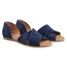 donkerblauw Donkerblauwe kruisband sandalen van Apple of Eden, maat 36.