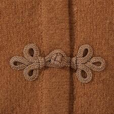 bruin Detailopname van de sluiting van de bruine Softwalk-jack van Mirabell.