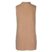 slip-over Achteraanzicht van de Junghans 1954 lange pullover in beige.