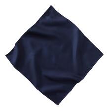 navy Donkerblauw Oxford zijden pochet in vierkant formaat.