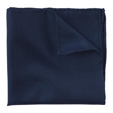 navy Donkerblauw Oxford zijden pochet gevouwen.