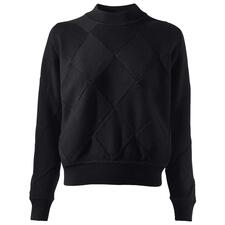 zwart Zwart gebreide trui, maat 36.