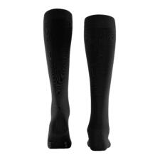 dames, kniekousen, zwart FALKE ClimaWool kniekousen in zwart, achterkant met boord