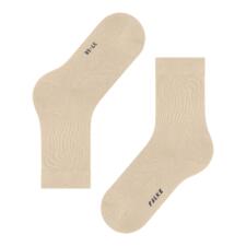 dames, sokken, beige Beige FALKE ClimaWool sokken met versterkte hiel.