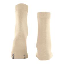 dames, sokken, beige Beige FALKE ClimaWool sokken, achterkant.