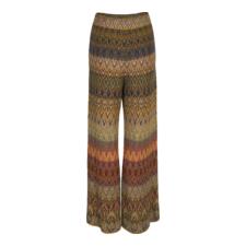 broek IVKO Jacquard-broek in felle kleuren met brede pijpen.