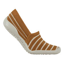 bruin/beige Brown ecru zomer-huissokken van Collégien in maat 36/37.