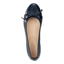 navy Bovenaanzicht van Mario Arpili ballerina's in marineblauw met strik.