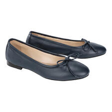 navy Mario Arpili ballerina's in marineblauw, maat 36 op display.