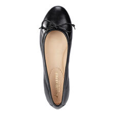 zwart Bovenaanzicht van Mario Arpili ballerina's in zwart met strik.