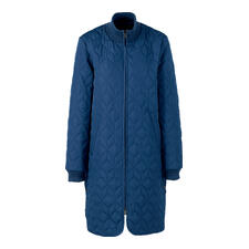 royalblauw Royalblau gewatteerde jas van Ilse Jacobsen met rits en lange mouwen