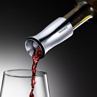 Wijndecanteertuit Vagnbys Met druppelvrije 360°-schenktuit, filterzeef en luchtdichte stop.
