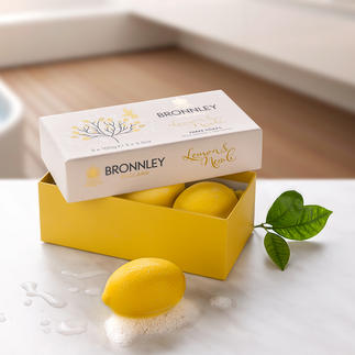 Bronnleyʼs Lemon Soap, set van 3 (3 x 100 g) 3-voudig gemalen. Met kostbare citroenolie. Van de hofleverancier van het Britse koningshuis.