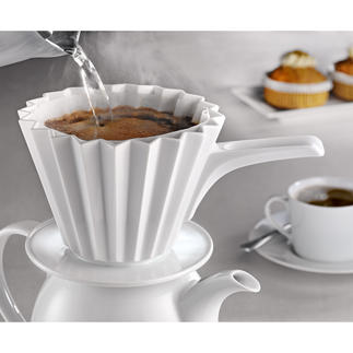 Thermo-koffiefilter Houdt beter de juiste temperatuur vast en extraheert op optimale wijze de koffiearoma’s. Van KPM Berlin.