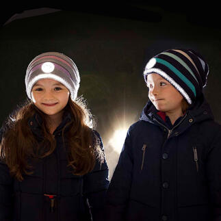 Twinkle Kid® reflector-beanie Veilig en cool: de trendy gebreide beanie-muts met helder lichteffect.