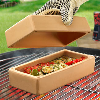 RÖMERTOPF® BBQ Brick Ovenschaal om op een smakelijke manier vet- en caloriearm mee te grillen, smoren, stoven, bakken, …