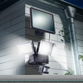 Solar-veiligheidslamp van 1.500 lumen Floodlight van 1.500 lumen. Sensorgestuurd. Verbruikt geen stroom. Voor extra veiligheid op een tuinpad, een trap of bij de entree van uw huis.