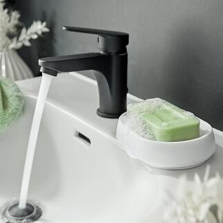 Siliconen zeepbakje Scandinavisch design maakt een einde aan kleffe zeep – en aan plastic afval. Duurzaam, mooi en handig voor keuken en badkamer.