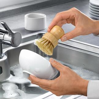 Duurzame afwasborstelset Milieubewust afwassen en handen wassen.