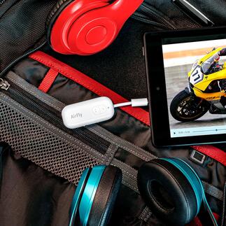 Airfly-Duo Bluetooth-adapter Eindelijk: ook draadloos luisterplezier op apparaten die geen Bluetooth hebben.