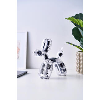 Sculpturaal luidspreker in de vorm van een ballonhond.