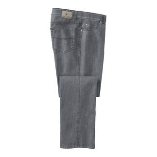 Grijze T400®-jeans, toont de zijaanzicht van de broek.