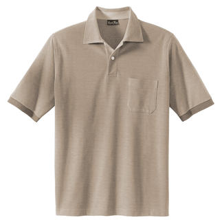 Pima-cotton melange-polo Comfortabel als een polo, voor onder een colbertje net zo geschikt als een overhemd.
