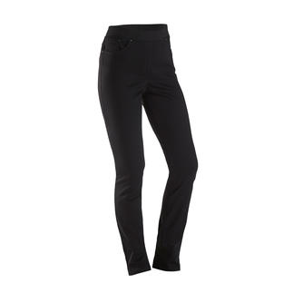 Zwarte comfort jeggings op een witte achtergrond