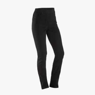 Zwarte comfort jeggings op een witte achtergrond