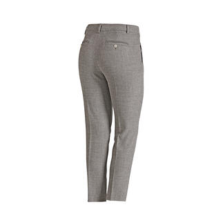 Grijze Seductive Businessbroek van gemengde wol, achterkant.