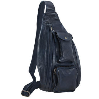 Anokhi crossbody tas van de zijkant met gesloten zak