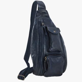 Anokhi crossbody tas van de zijkant met gesloten zak
