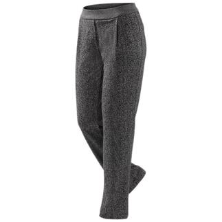 Zwart-witte Salt & Pepper broek van de zijkant