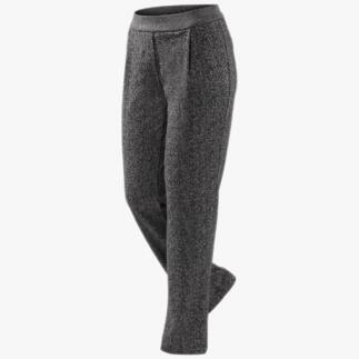 Zwart-witte Salt & Pepper broek van de zijkant
