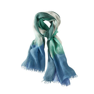 Ancini dip-dye-sjaal van linnen Uniek: linnen sjaal met een kunstig, met de hand geverfd verloop. Made in Italy. Van Ancini.